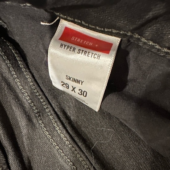 EXPRESS Men’s Washed Black Skinny Jeans - Picture 2 of 2